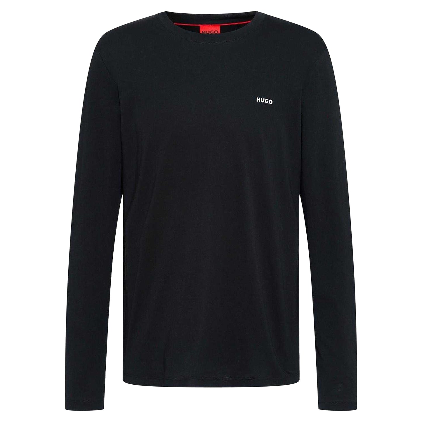 Black - Front - Hugo Mens Derol Cotton Long-Sleeved T-Shirt
