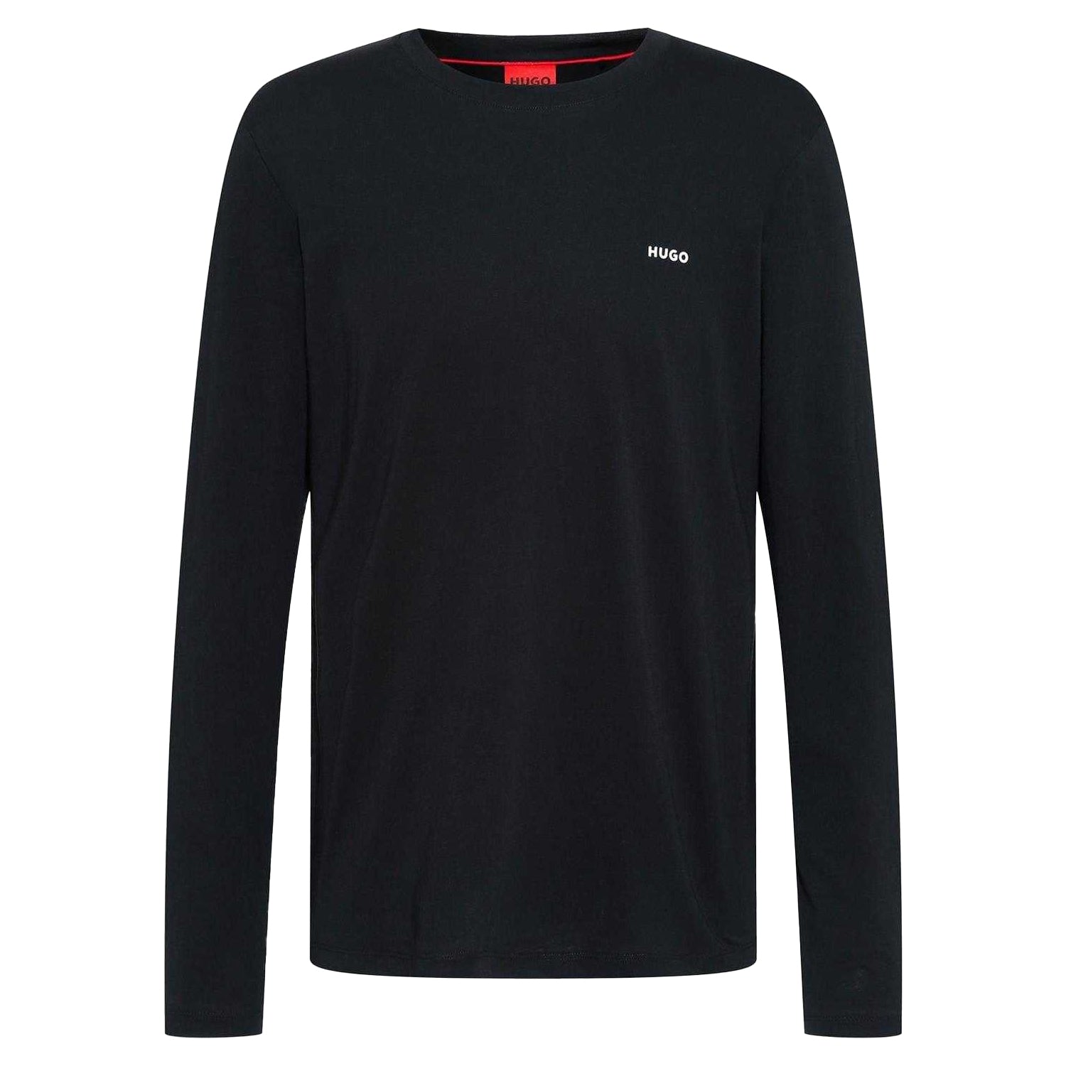 Black - Front - Hugo Mens Derol Cotton Long-Sleeved T-Shirt
