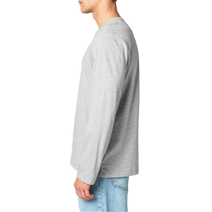 Grey Heather - Side - Ralph Lauren Mens Logo Cotton Long-Sleeved Polo T-Shirt