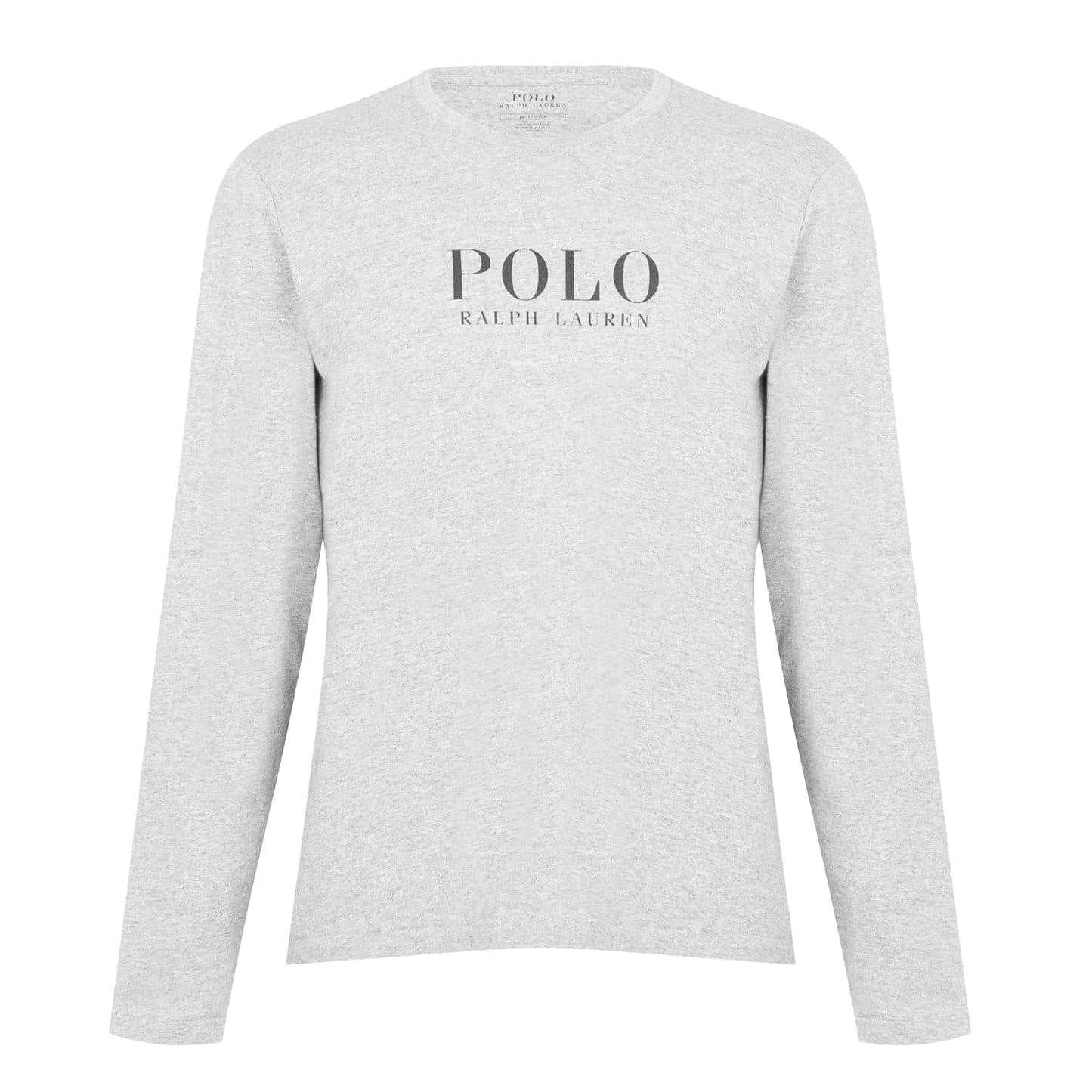 Grey Heather - Front - Ralph Lauren Mens Logo Cotton Long-Sleeved Polo T-Shirt