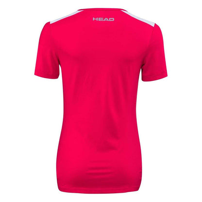 Pink - Back - Head Womens-Ladies Club 22 Tech T-Shirt