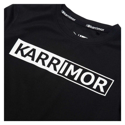 Black - Side - Karrimor Boys Logo Long-Sleeved Running T-Shirt
