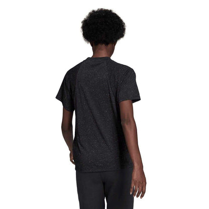 Black Melange Melange - Back - Adidas Womens-Ladies Winners Speckle Crew Neck Regular T-Shirt