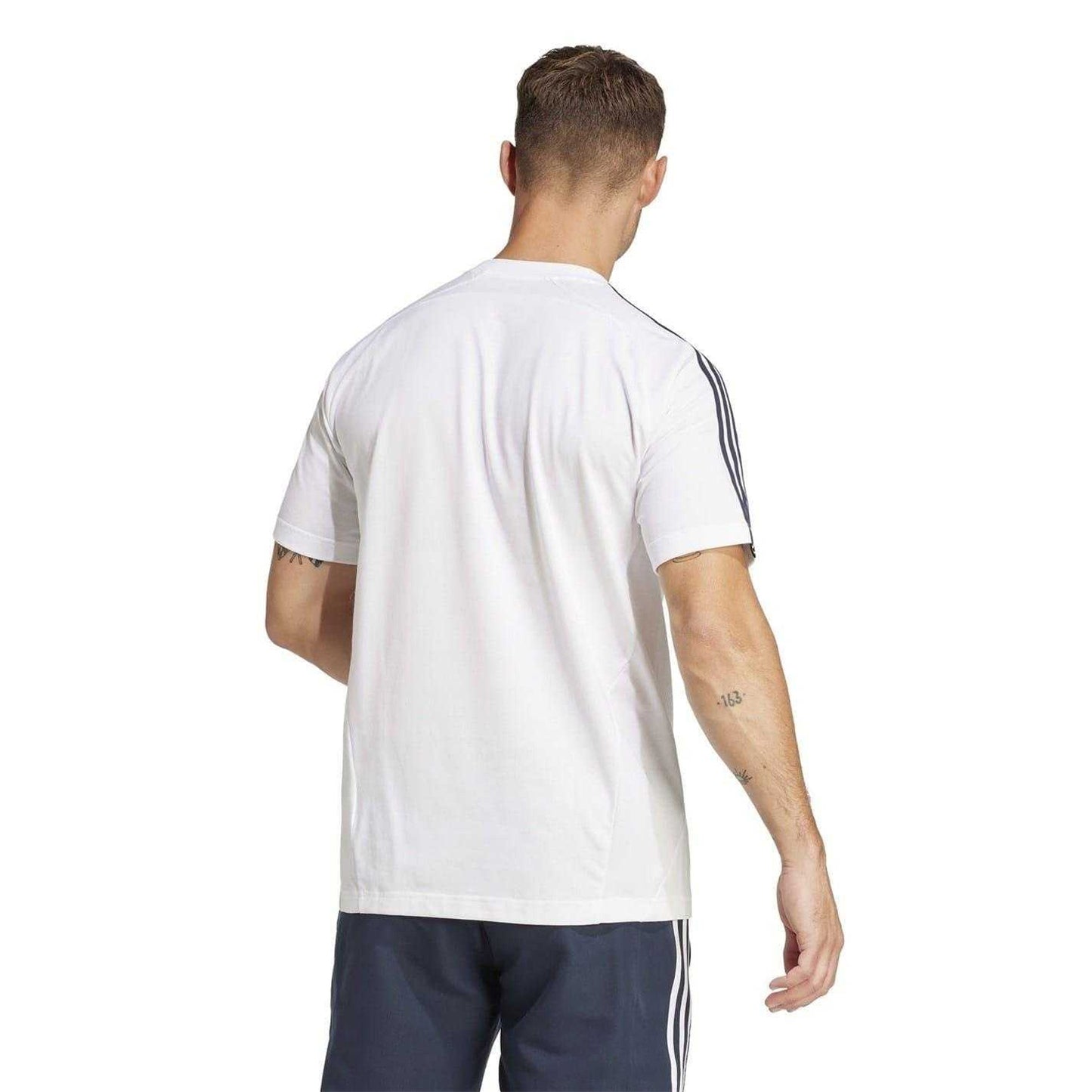White - Back - Adidas Mens Ubackpack Real Madrid CF T-Shirt