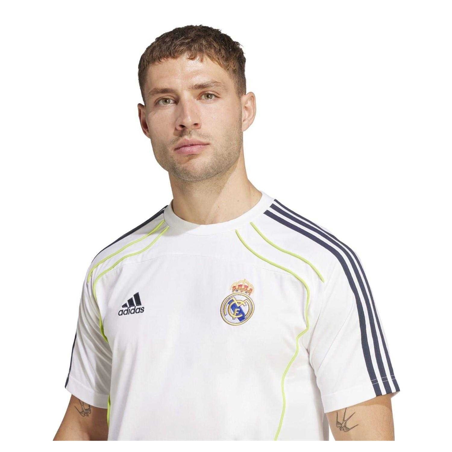 White - Side - Adidas Mens Ubackpack Real Madrid CF T-Shirt