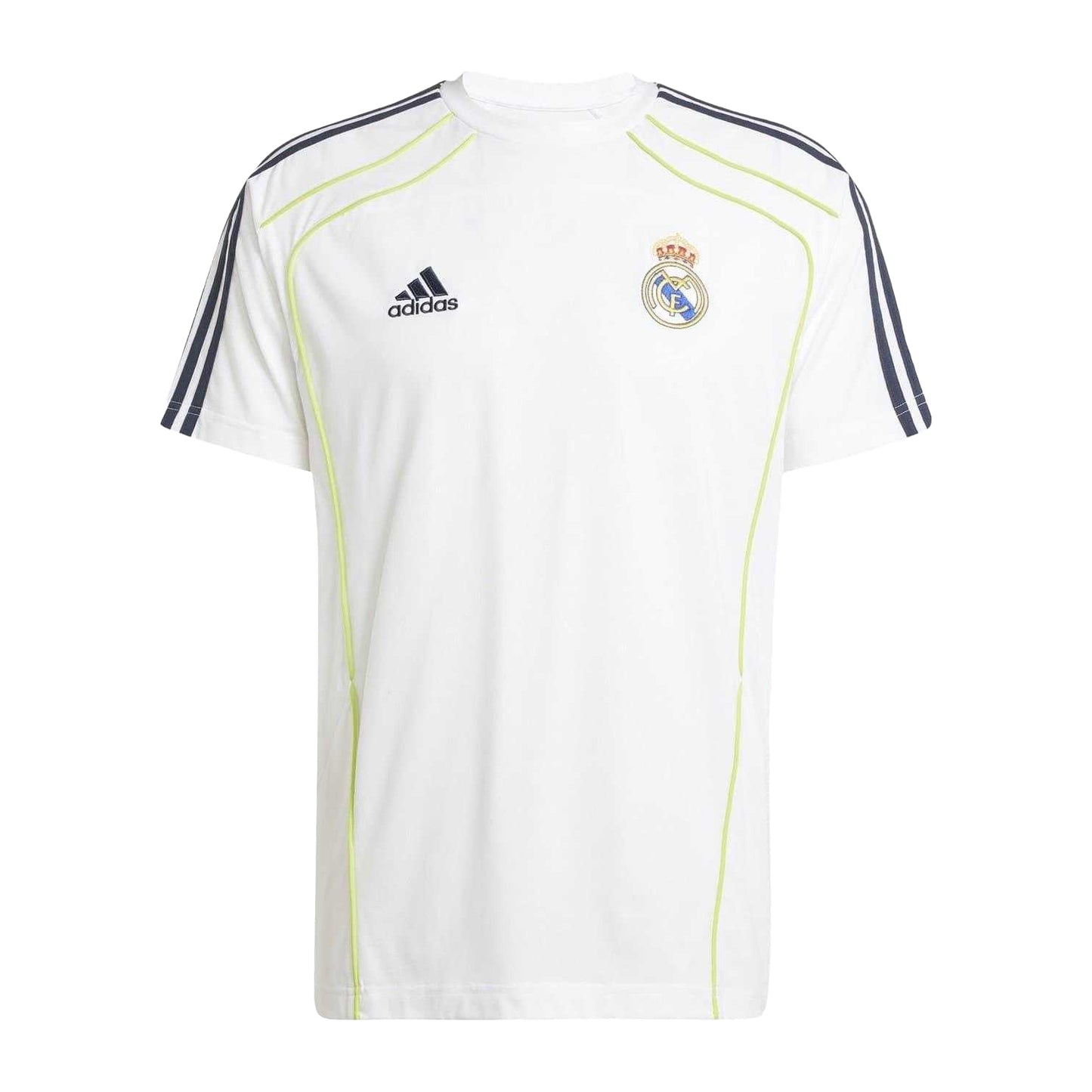 White - Front - Adidas Mens Ubackpack Real Madrid CF T-Shirt