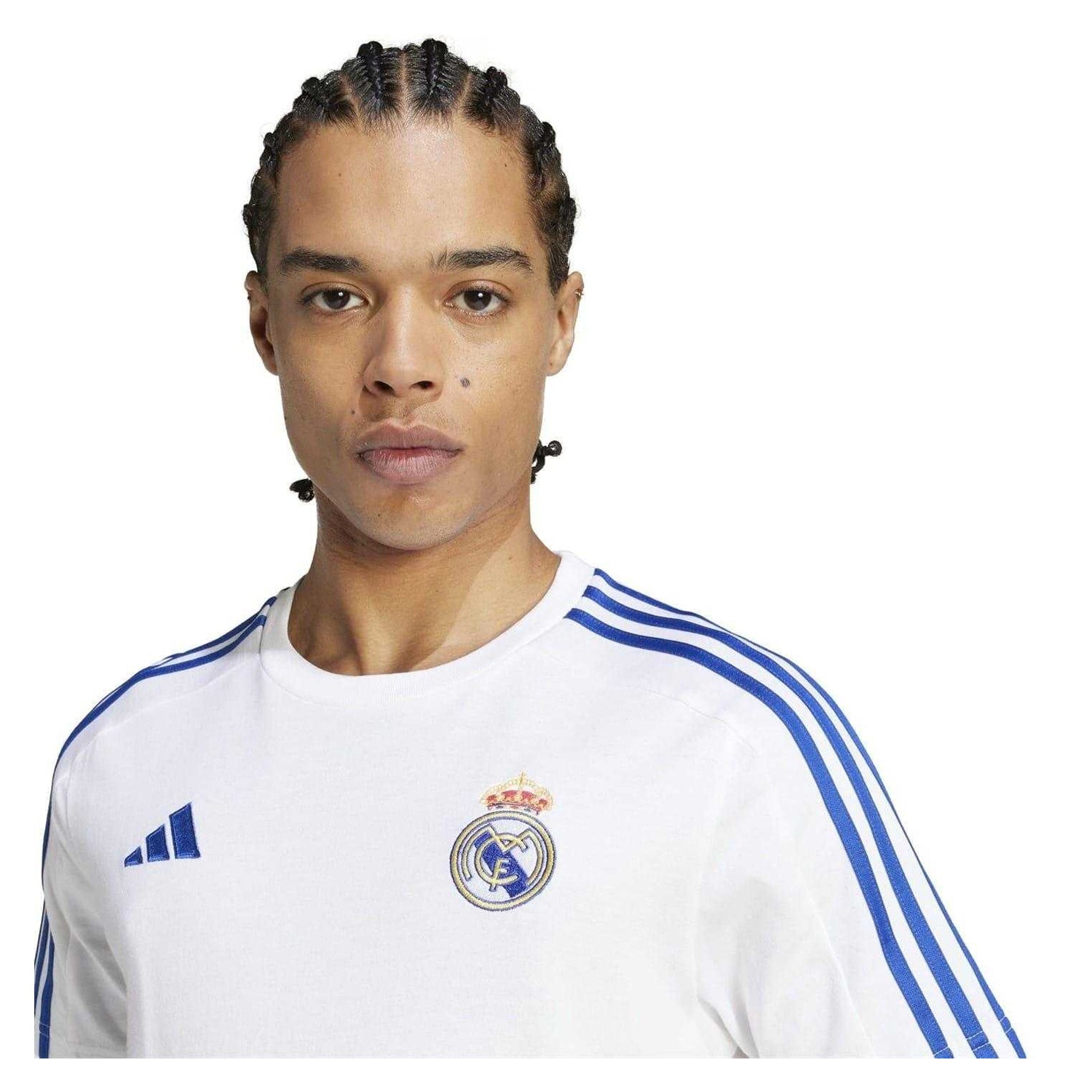 White - Side - Adidas Mens DNA Real Madrid CF T-Shirt