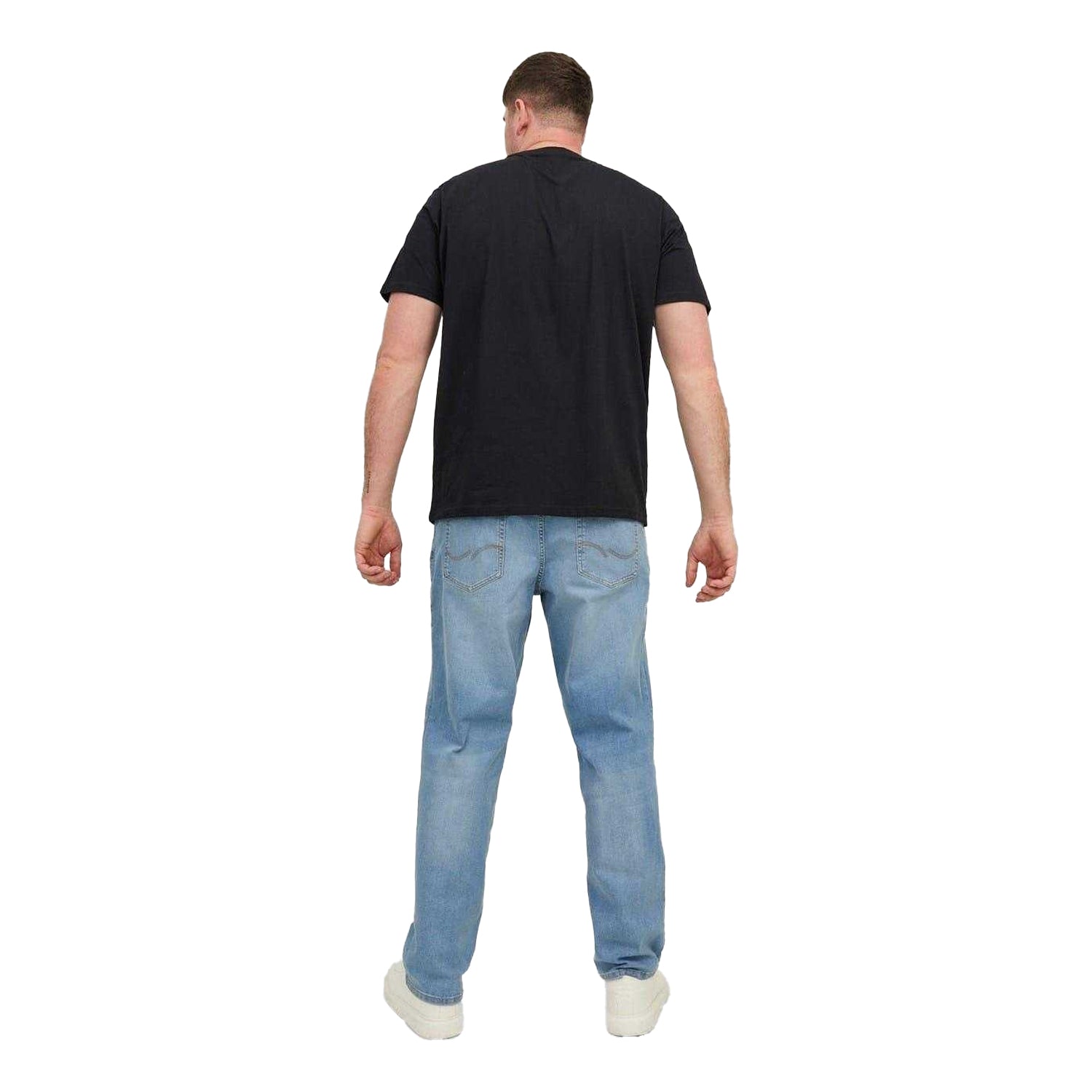 Black - Back - Jack And Jones Mens Star Relaxed Fit T-Shirt
