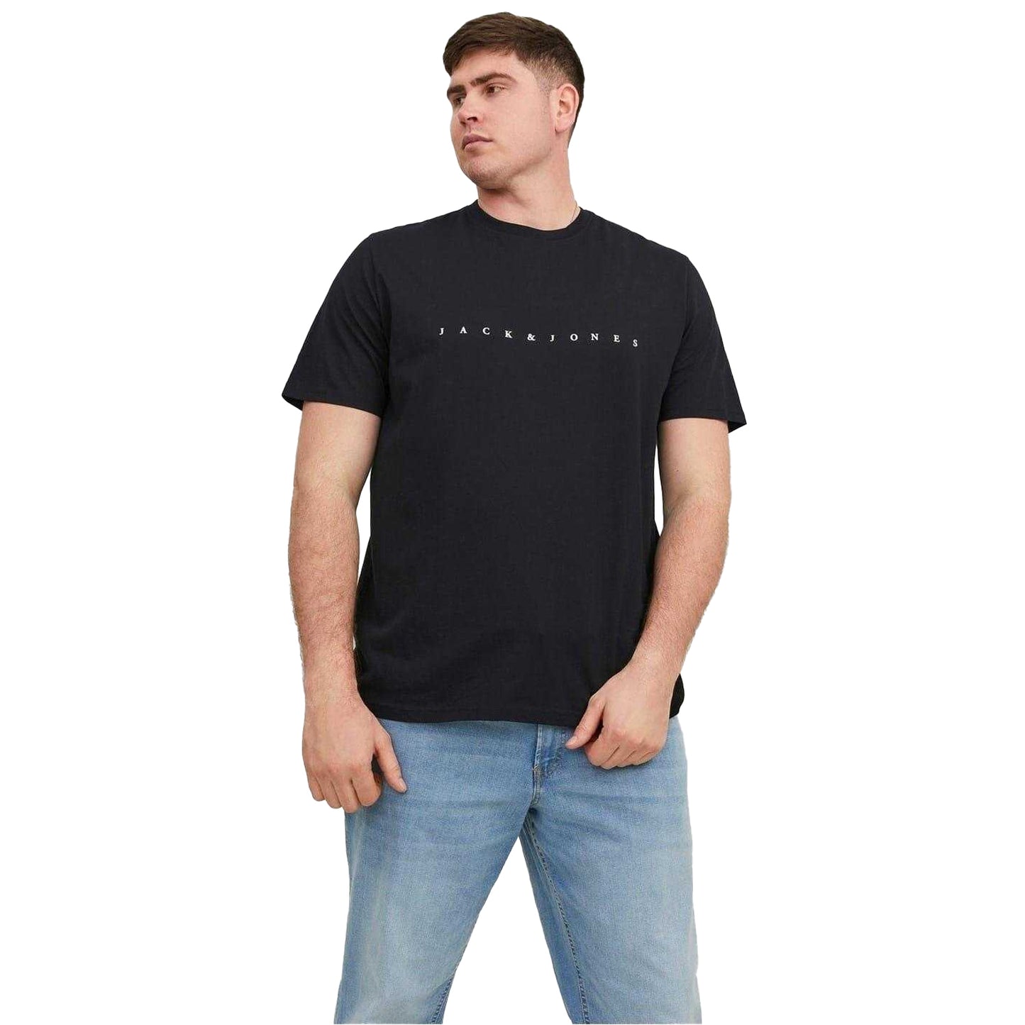 Black - Side - Jack And Jones Mens Star Relaxed Fit T-Shirt
