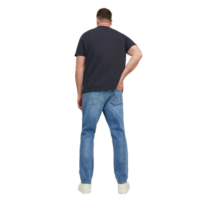 Dark Navy - Back - Jack And Jones Mens Star Relaxed Fit T-Shirt