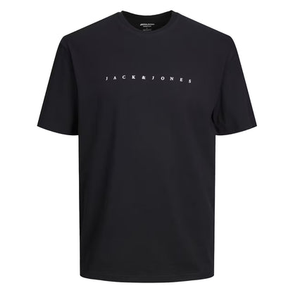 Black - Front - Jack And Jones Mens Star Relaxed Fit T-Shirt