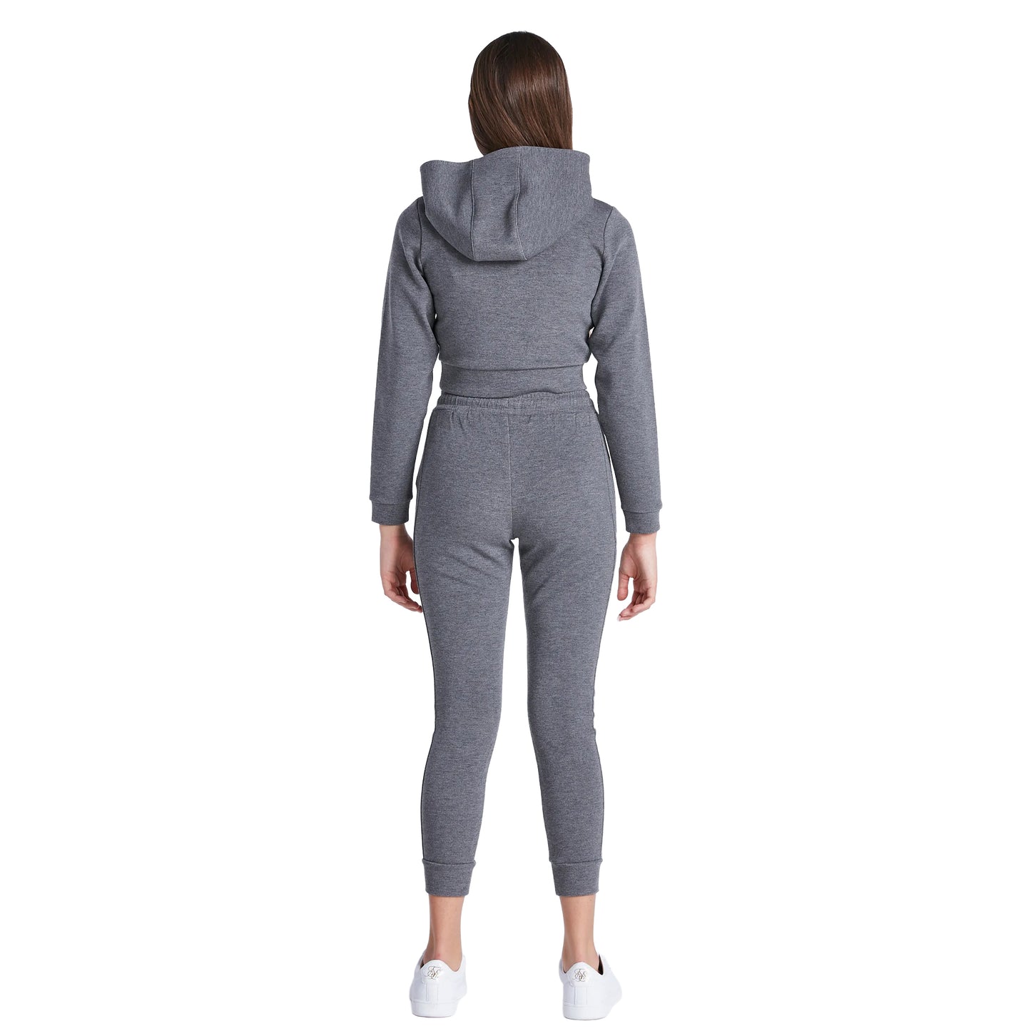 Grey Marl - Back - SikSilk Girls Signature Track Top