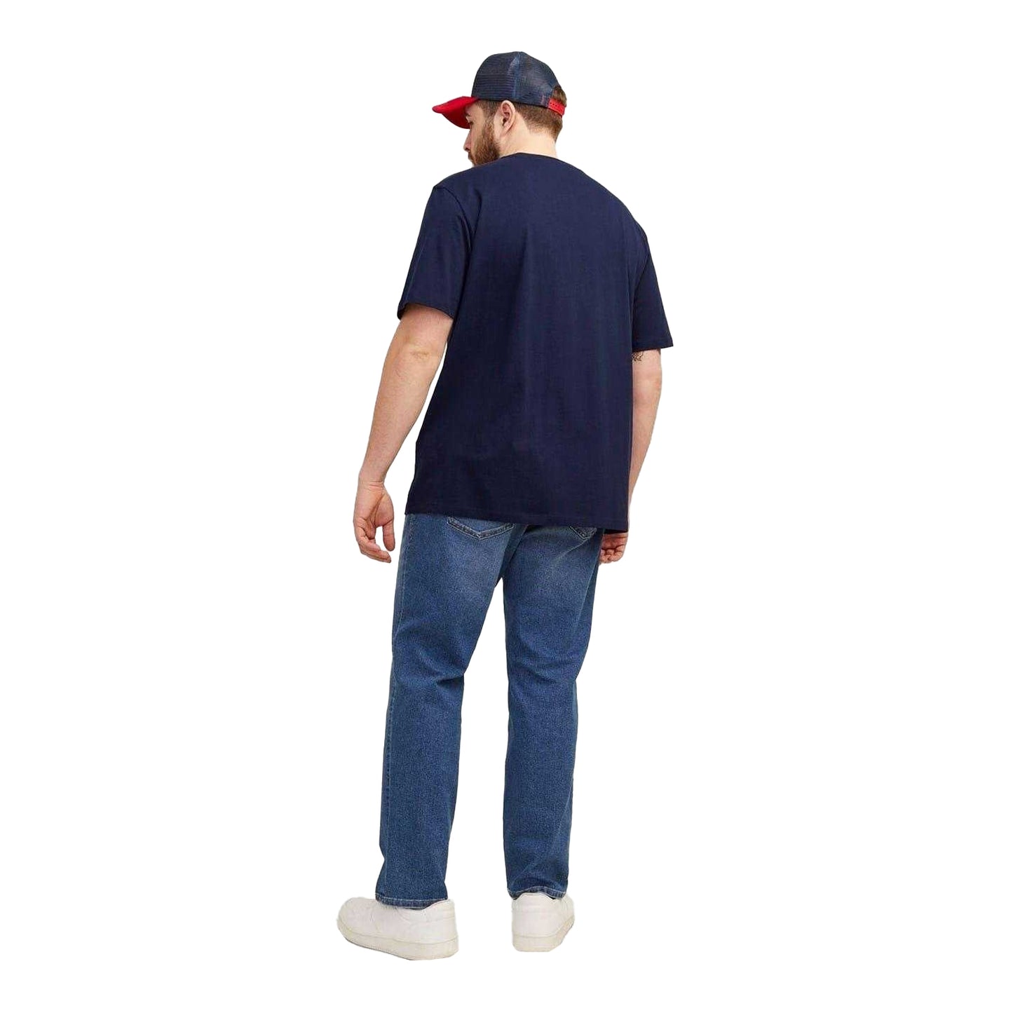 Navy Blazer - Back - Jack And Jones Mens Paulos T-Shirt