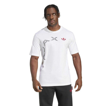 White - Lifestyle - Adidas Mens Trefoil Ajax Amsterdam Cotton T-Shirt