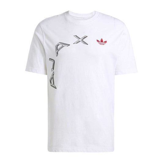 White - Front - Adidas Mens Trefoil Ajax Amsterdam Cotton T-Shirt