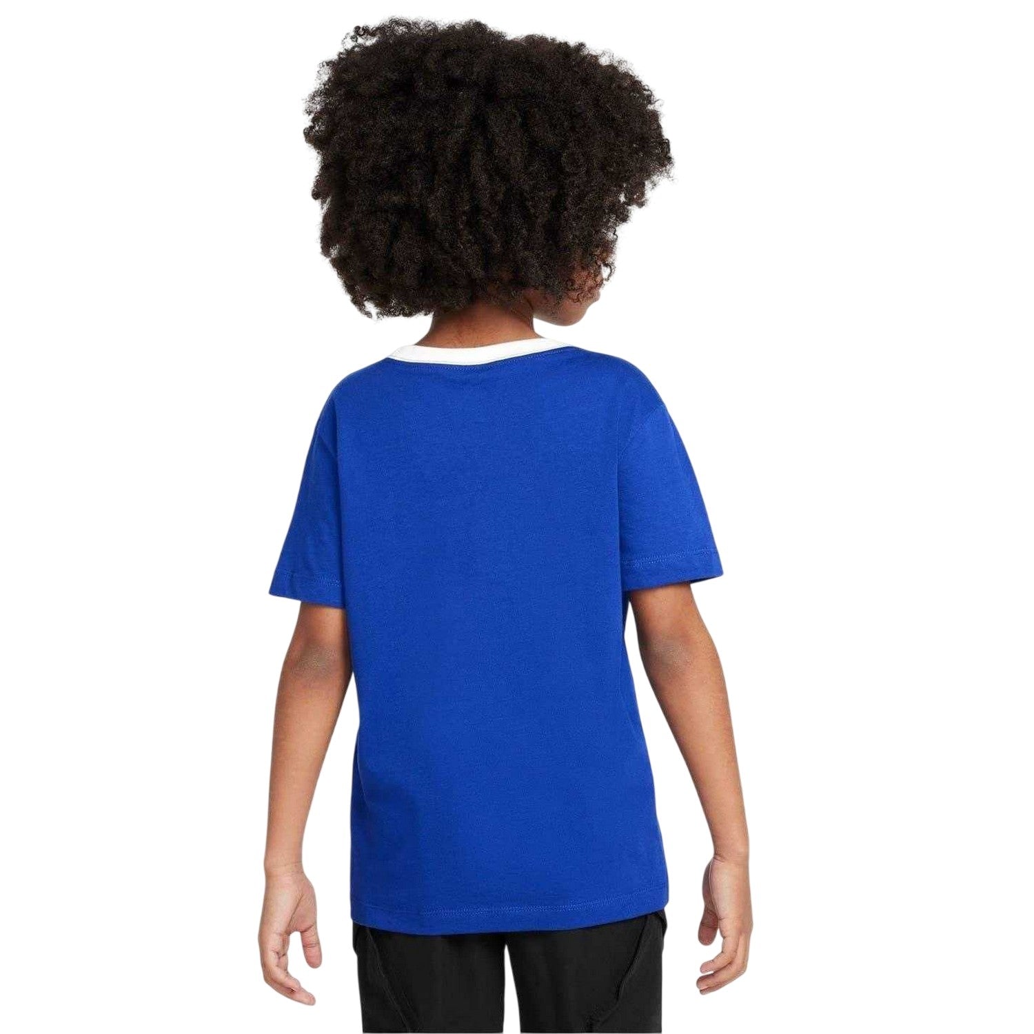 Blue - Back - Nike Childrens-Kids 2025 England Cotton T-Shirt