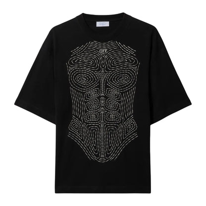 Off White - Front - Off White Mens Stitched Regular T-Shirt
