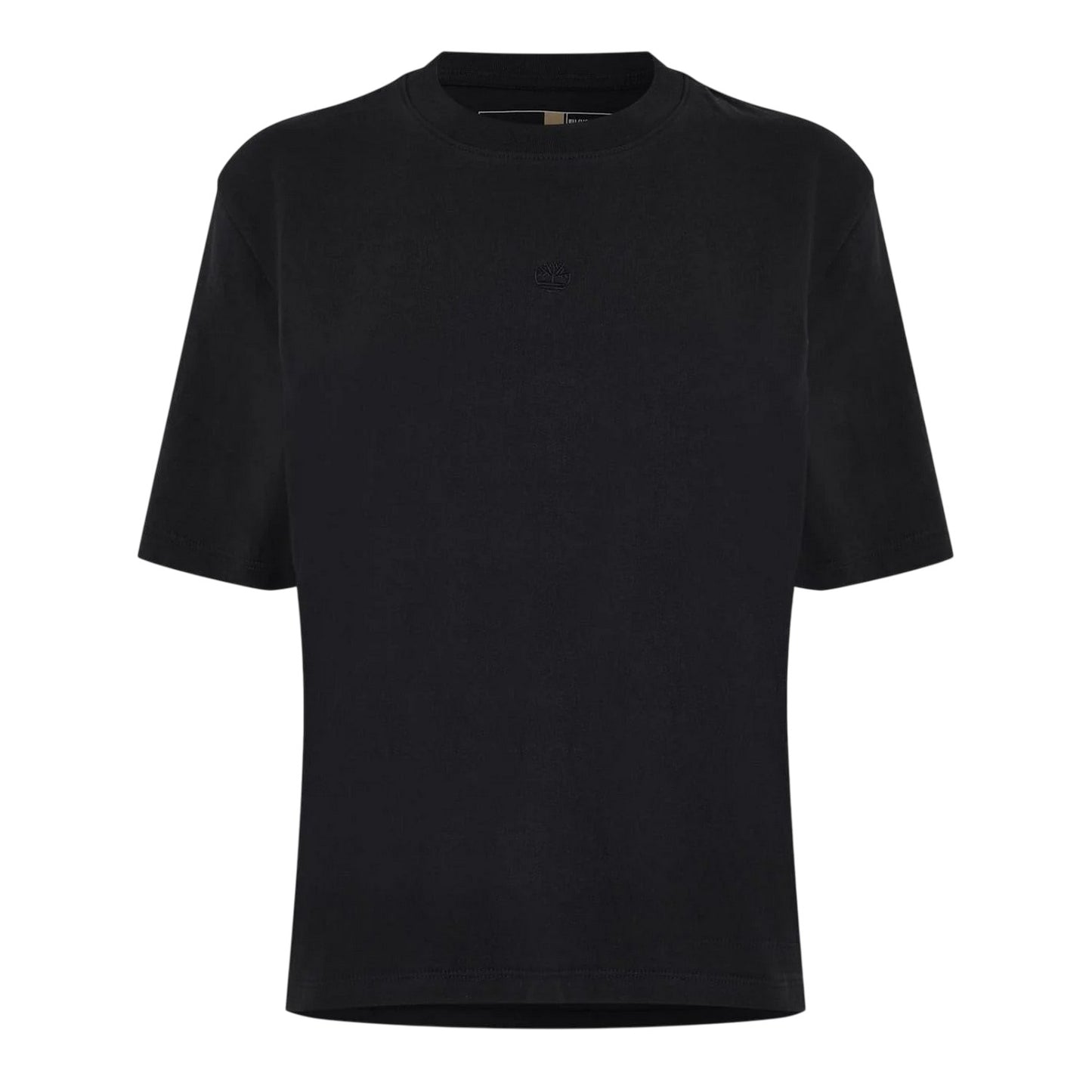 Black - Front - Timberland Womens-Ladies Crew Neck Relaxed Fit Crop T-Shirt