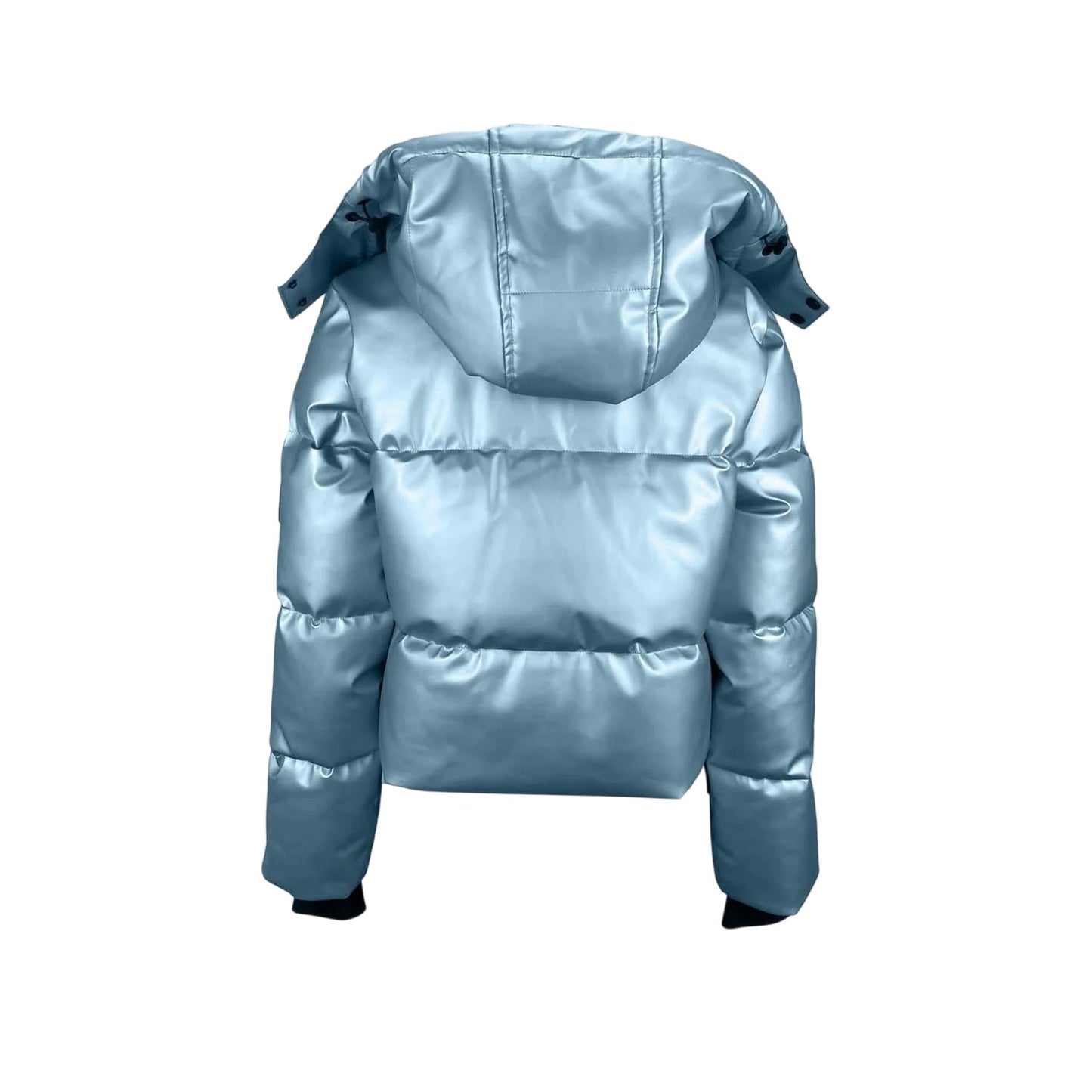 Metallic Blue - Back - Jack Wills Womens-Ladies Hooded Ski Jacket