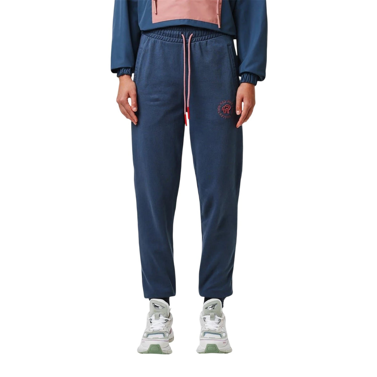Midnight - Side - Red Run Womens-Ladies Core Jogging Bottoms