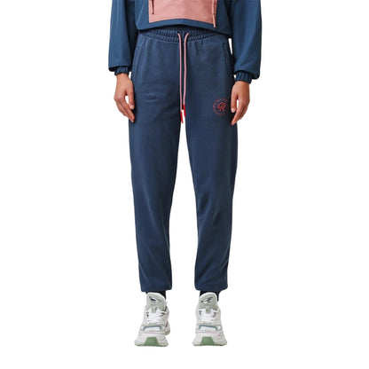 Midnight - Side - Red Run Womens-Ladies Core Jogging Bottoms
