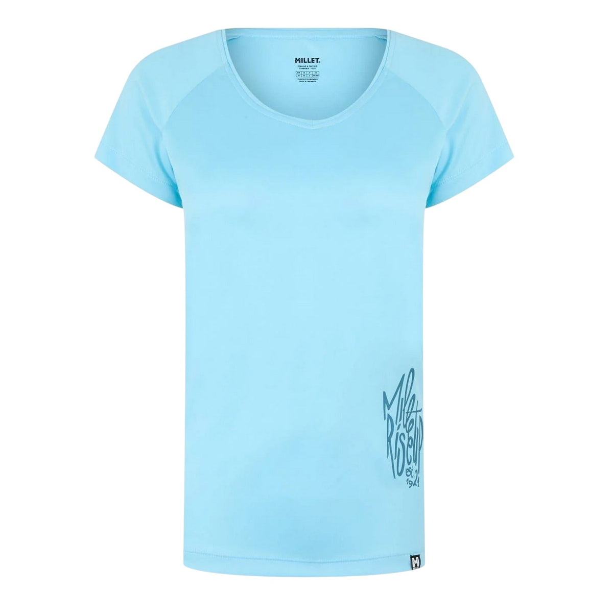 Blue - Front - Millet Womens-Ladies Scoop Neck Trekking T-Shirt