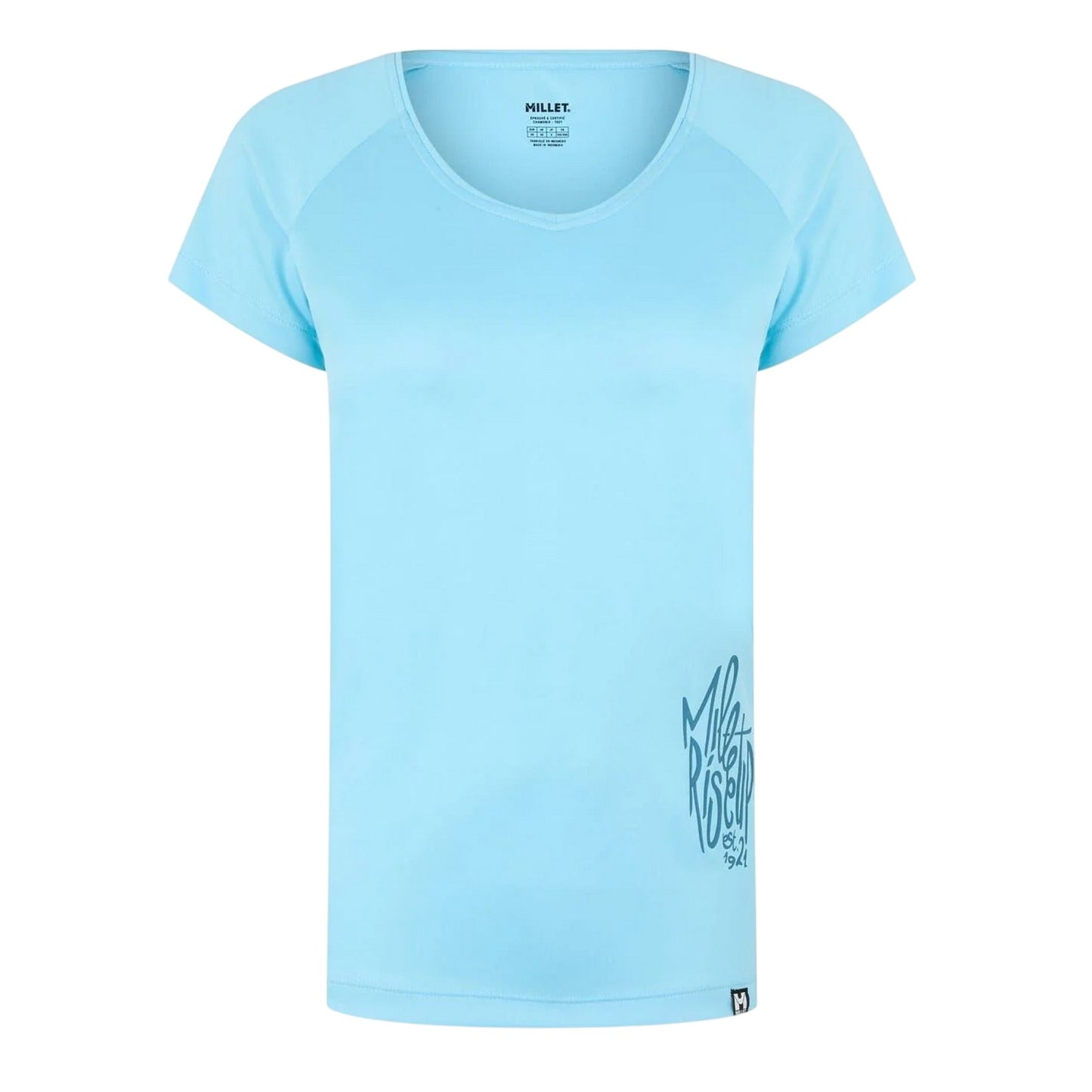 Blue - Front - Millet Womens-Ladies Scoop Neck Trekking T-Shirt