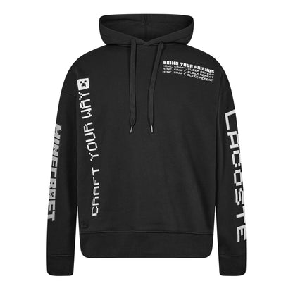 Black - Front - Lacoste Mens Minecraft Loose Hoodie