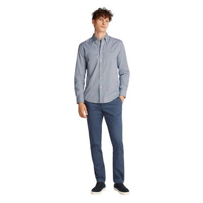 Sweet Blue - Lifestyle - Tommy Hilfiger Mens Checked Regular Long-Sleeved Shirt