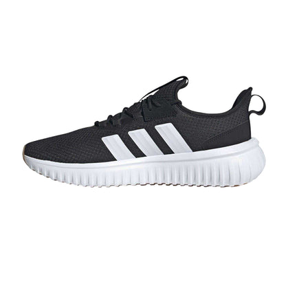 Black-White - Side - Adidas Mens Kaptir 4.0 Leather Trainers