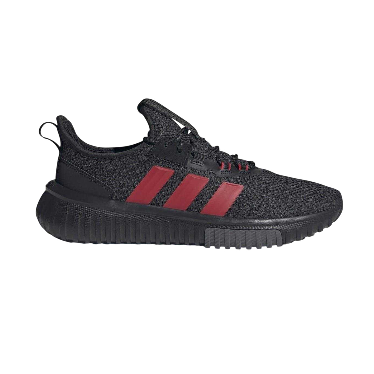 Charcoal-Red - Front - Adidas Mens Kaptir 4.0 Leather Trainers
