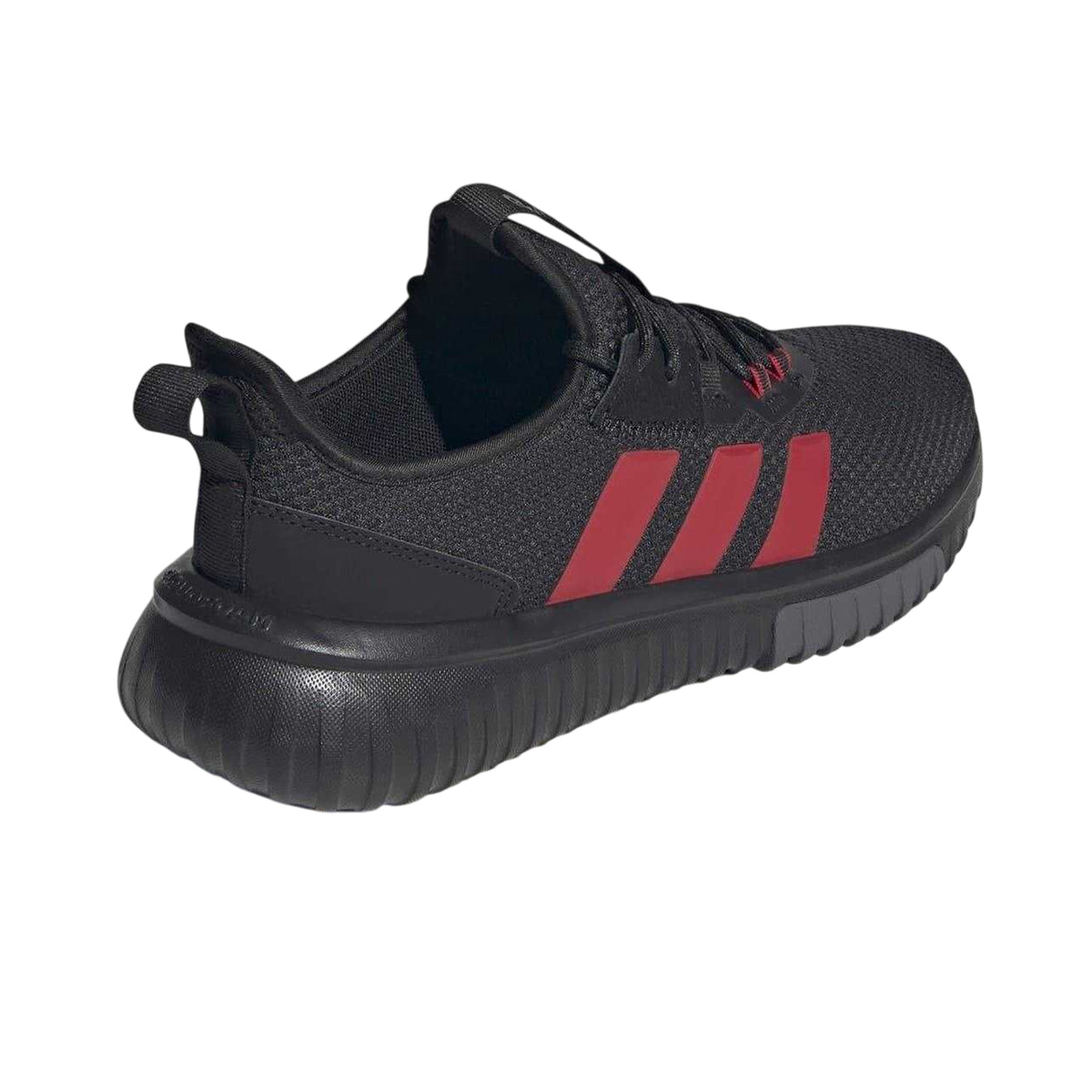 Charcoal-Red - Back - Adidas Mens Kaptir 4.0 Leather Trainers