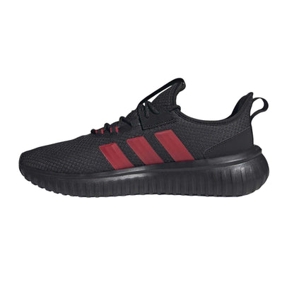 Charcoal-Red - Side - Adidas Mens Kaptir 4.0 Leather Trainers
