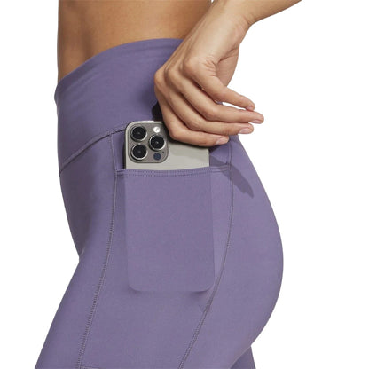 Violet - Side - Adidas Womens-Ladies Own The Run Legging Shorts
