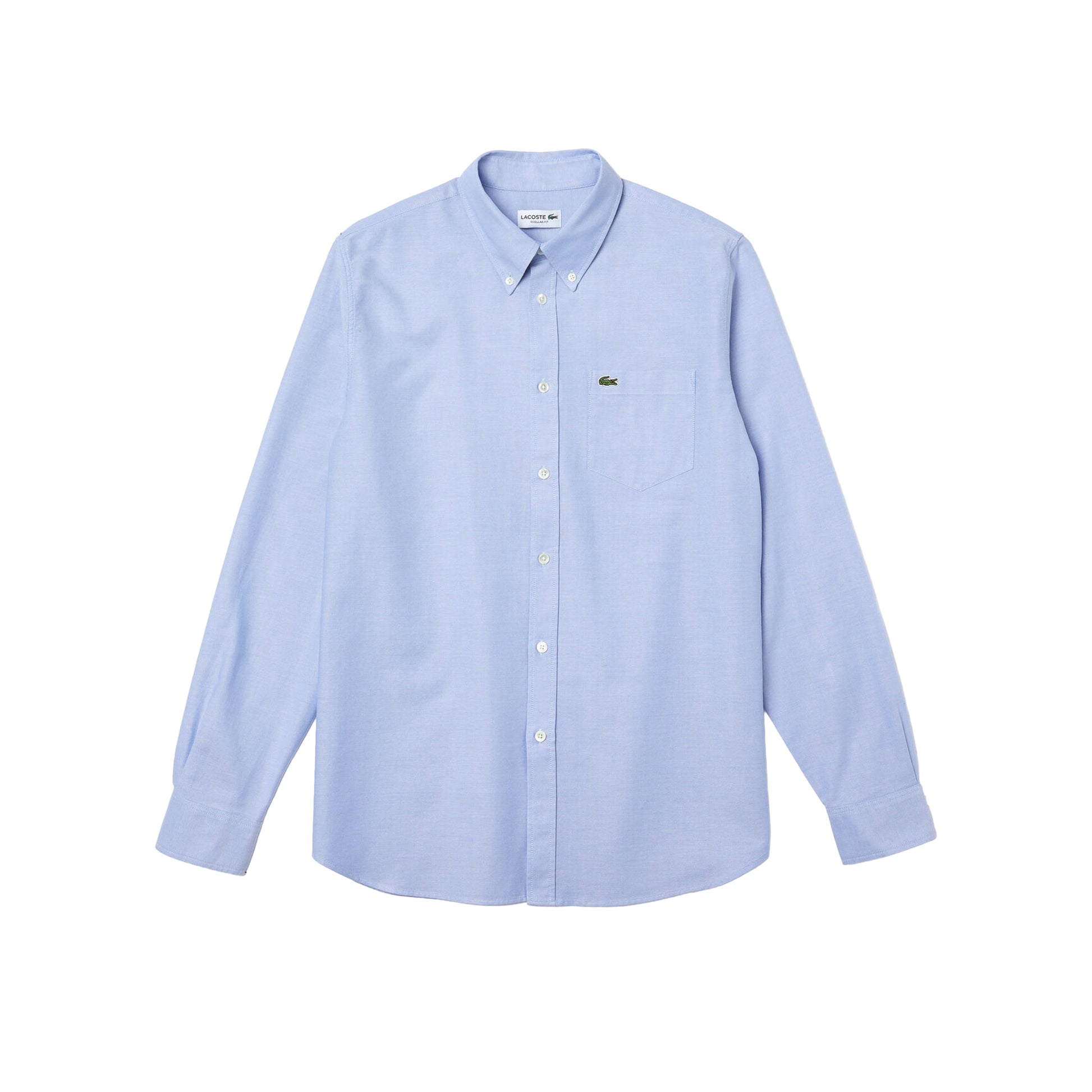 Blue - Front - Lacoste Mens Oxford Cotton Regular Shirt