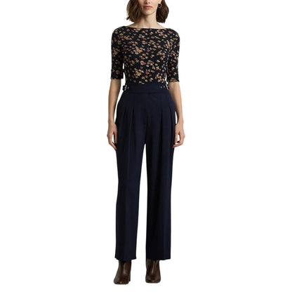 Navy - Lifestyle - Ralph Lauren Womens-Ladies Floral Slim T-Shirt