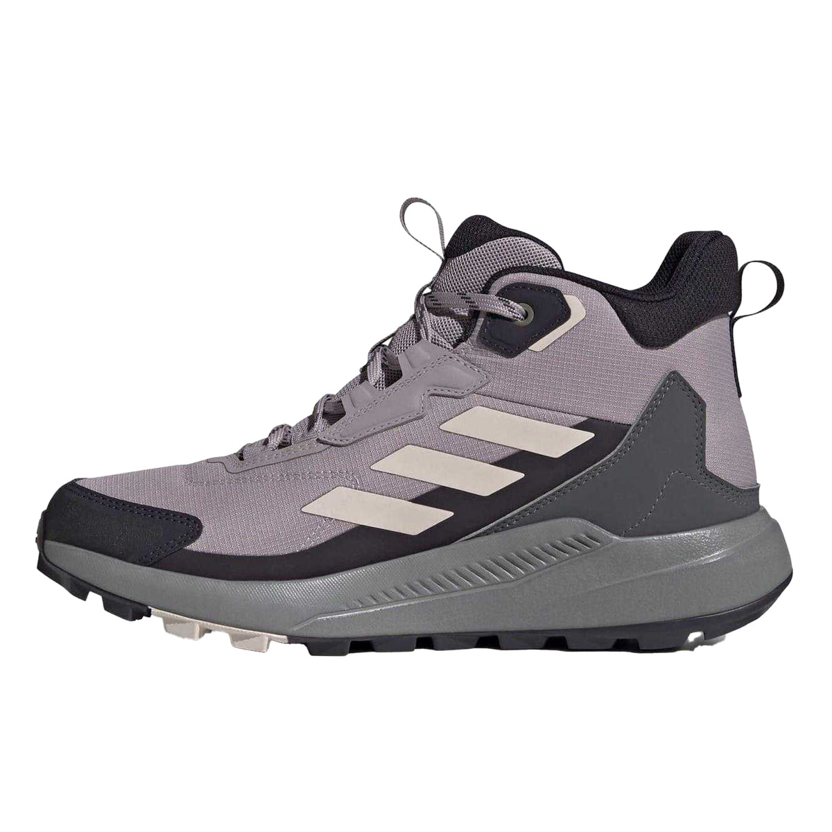 Pink-Mauve - Side - Adidas Womens-Ladies Terrex Leather Hiking Boots