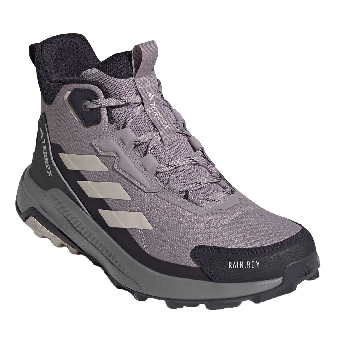 Pink-Mauve - Pack Shot - Adidas Womens-Ladies Terrex Leather Hiking Boots