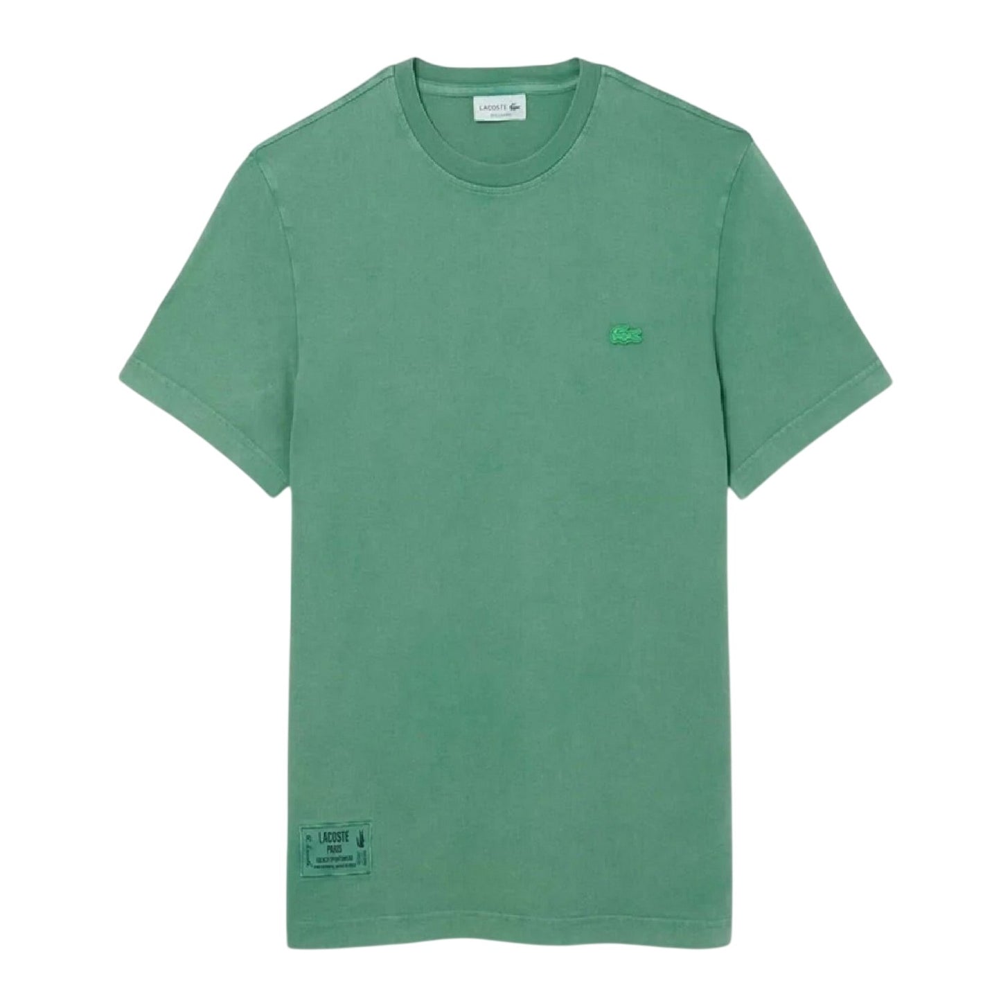 Green - Front - Lacoste Mens Logo Crew Neck Regular T-Shirt