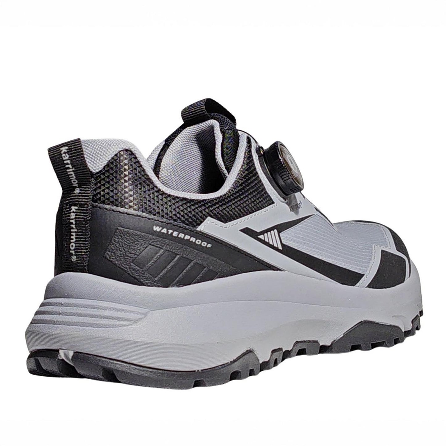 Black-Grey - Back - Karrimor Mens Aspect Leather Low Cut Waterproof Hiking Shoes
