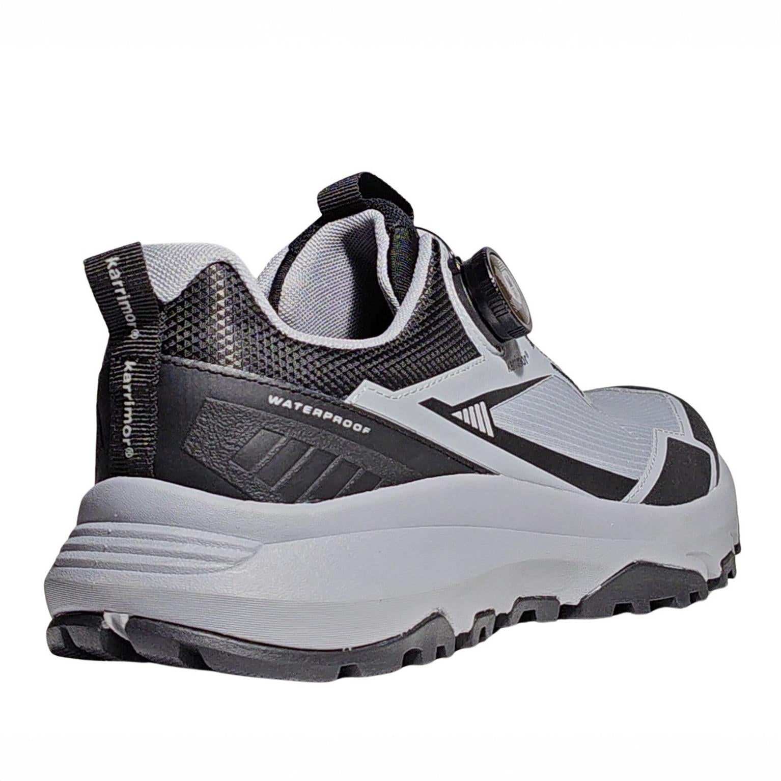 Black-Grey - Back - Karrimor Mens Aspect Leather Low Cut Waterproof Hiking Shoes