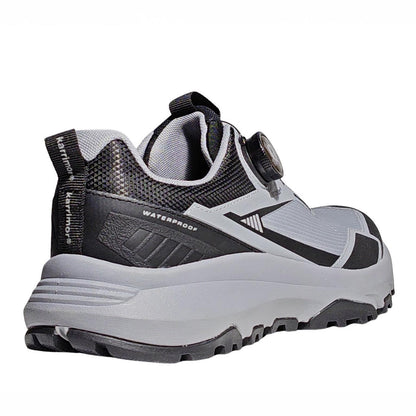 Black-Grey - Back - Karrimor Mens Aspect Leather Low Cut Waterproof Hiking Shoes