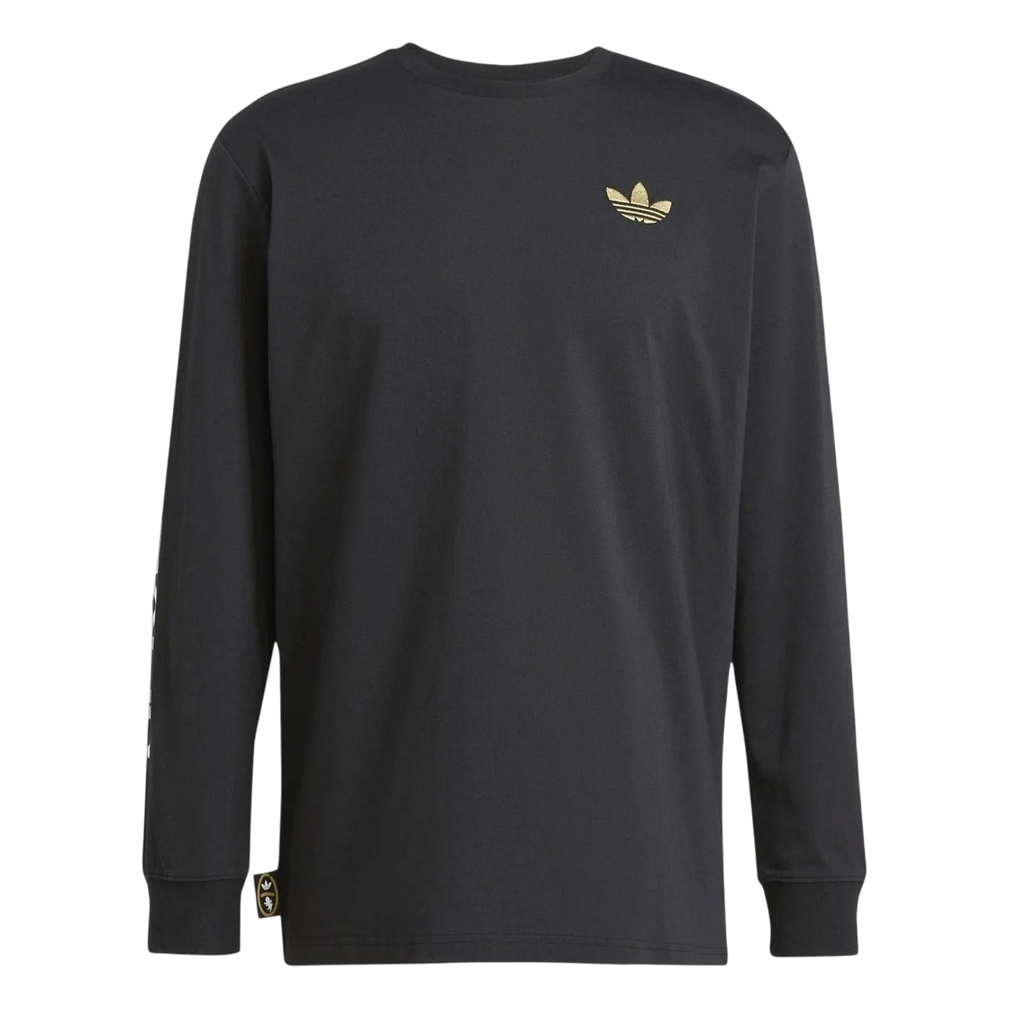 Black-Gold - Front - Adidas Mens Juventus Graphic Print Long-Sleeved T-Shirt