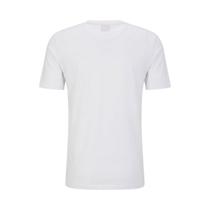 White - Back - Boss Mens Thinking 1 Signature Logo Regular T-Shirt