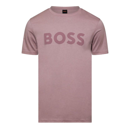 Pastel Purple - Front - Boss Mens Thinking 1 Signature Logo Regular T-Shirt