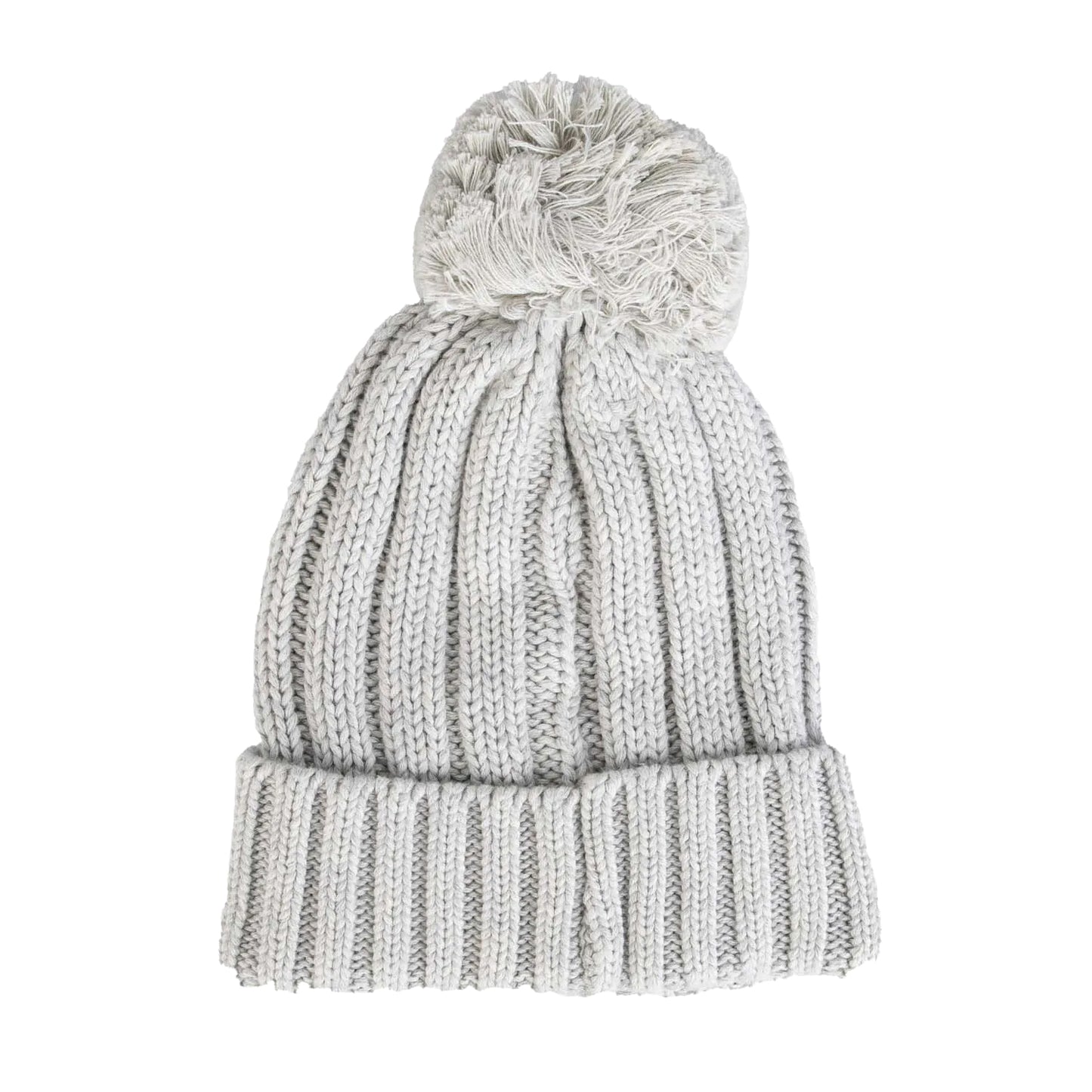 Charcoal - Back - Farah Rirola Pom Pom Knitted Beanie