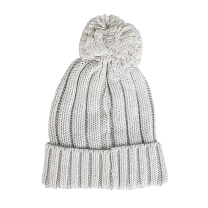 Charcoal - Back - Farah Rirola Pom Pom Knitted Beanie
