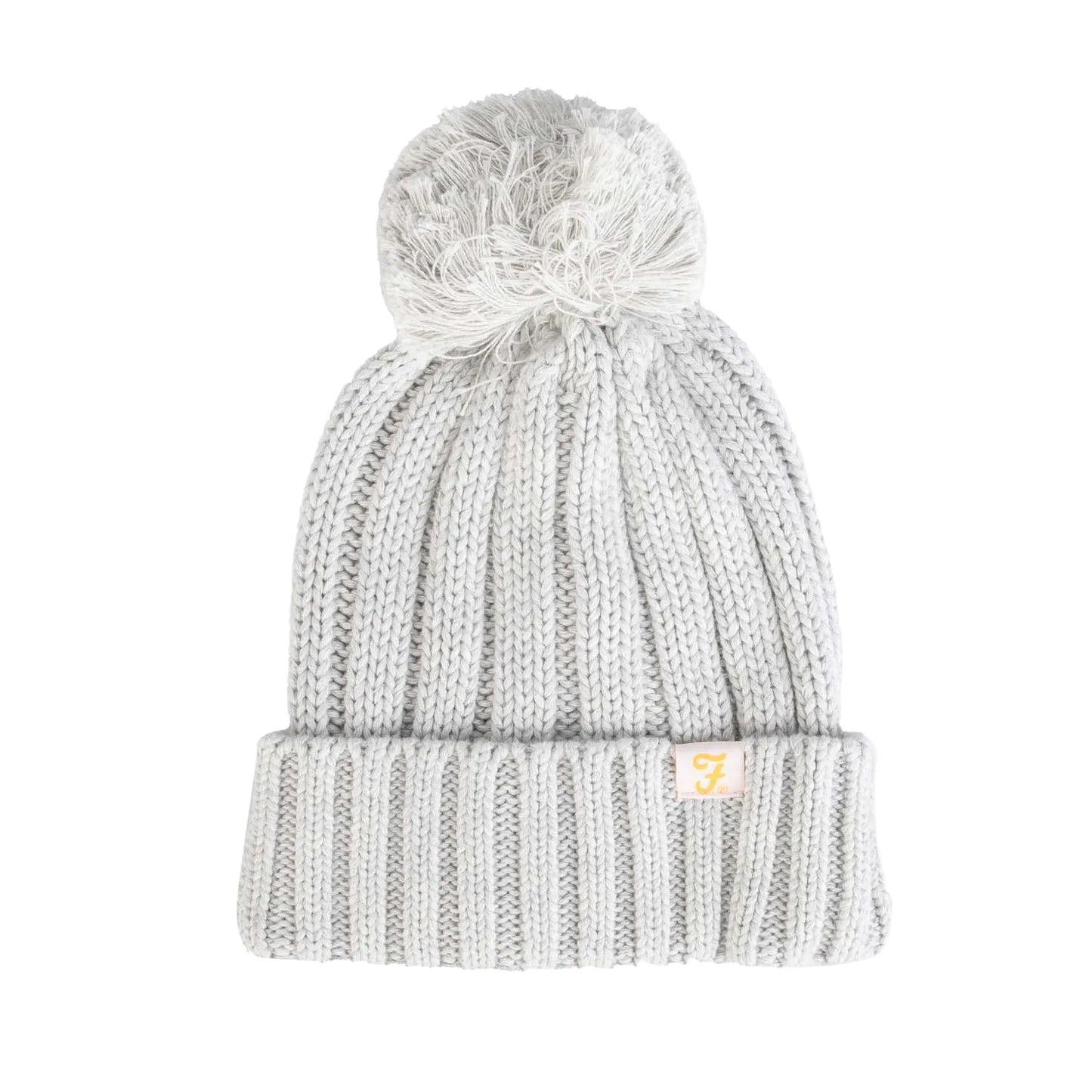 Charcoal - Front - Farah Rirola Pom Pom Knitted Beanie