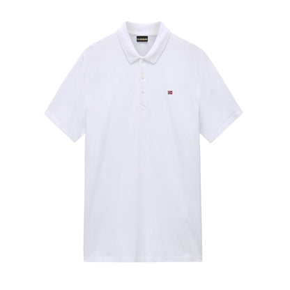 Bright White - Front - Napapijri Mens Regular Polo Shirt