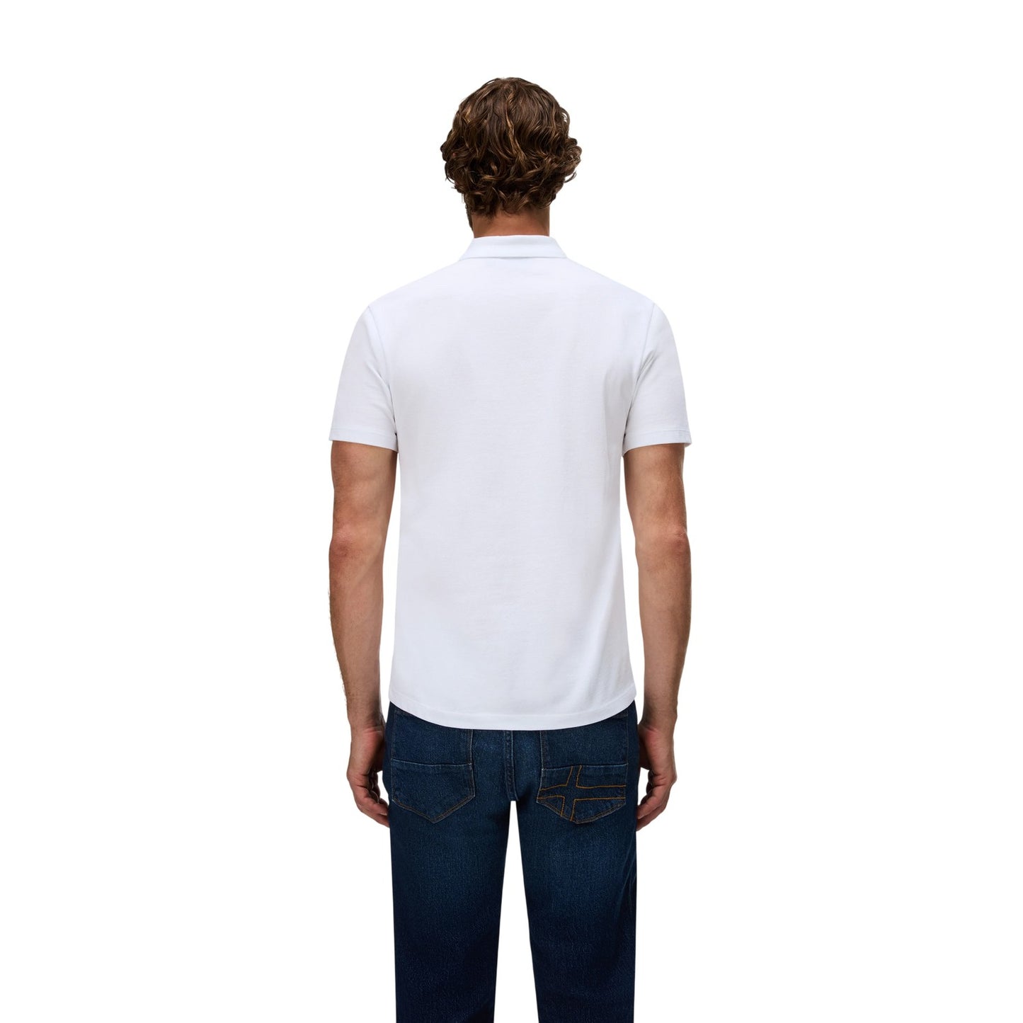 Bright White - Back - Napapijri Mens Regular Polo Shirt